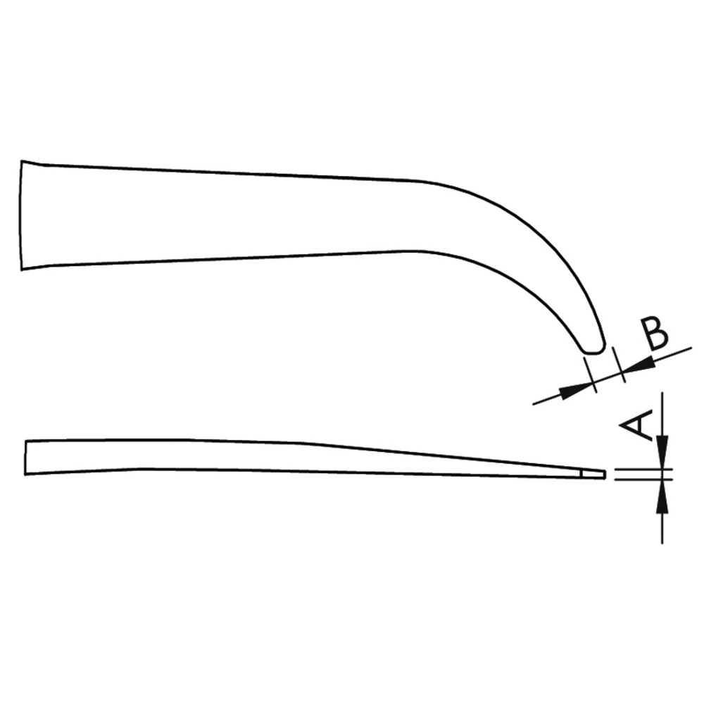 Precisionspincett 2AB, utförande SV