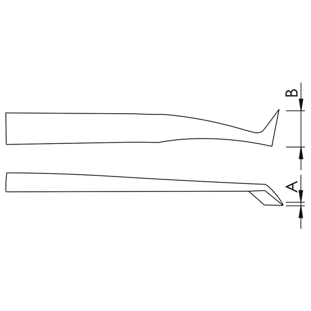 Precisions-skärpincett "SOFT" 14A-C-DR - 2