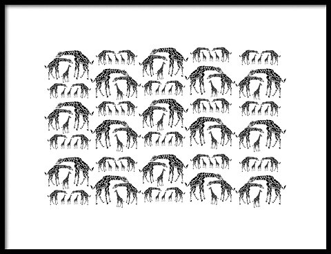 Giraff Vit 40x50 cm