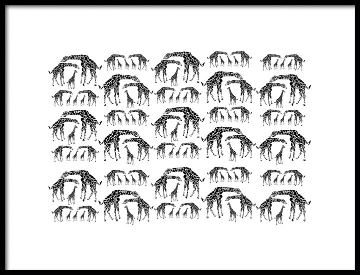 Giraff Vit 40x50 cm