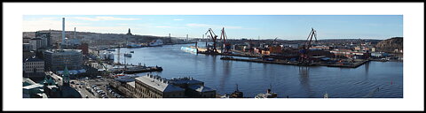 Gothenburg Panorama Hamnen Harbour 150x40