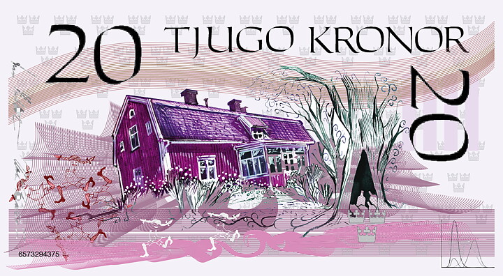 20 kronors sedel Astrid Lindgren