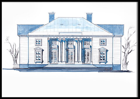Gunnebo Slott Nordfasad Paynes Blue