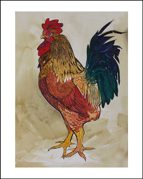Göteborgs Tupp Gothenburg Rooster 40x50