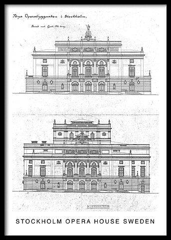Stockholm Opera House Nybroplan 50x70