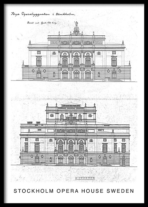 Stockholm Opera House Nybroplan 50x70