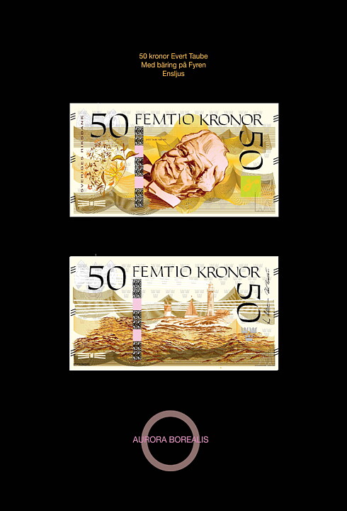 50 kronors sedel Evert Taube