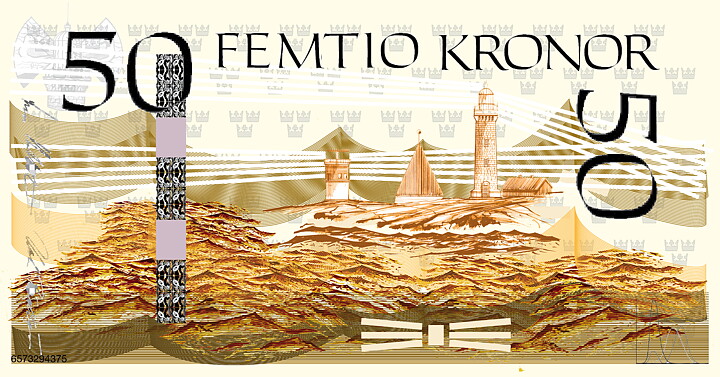 50 kronors sedel Evert Taube