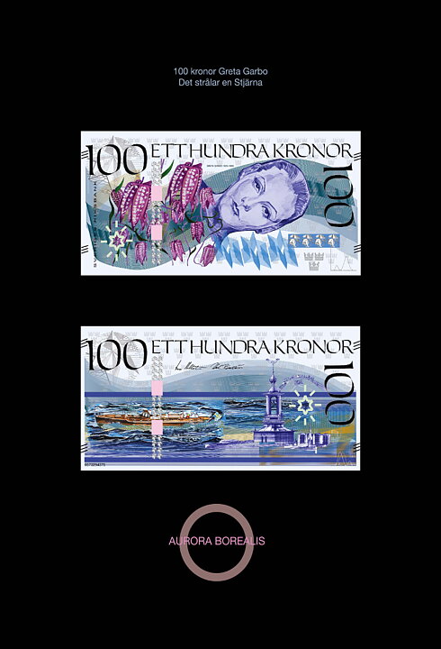 100 kronors sedel Greta Garbo