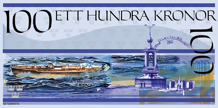 100 kronors sedel Greta Garbo