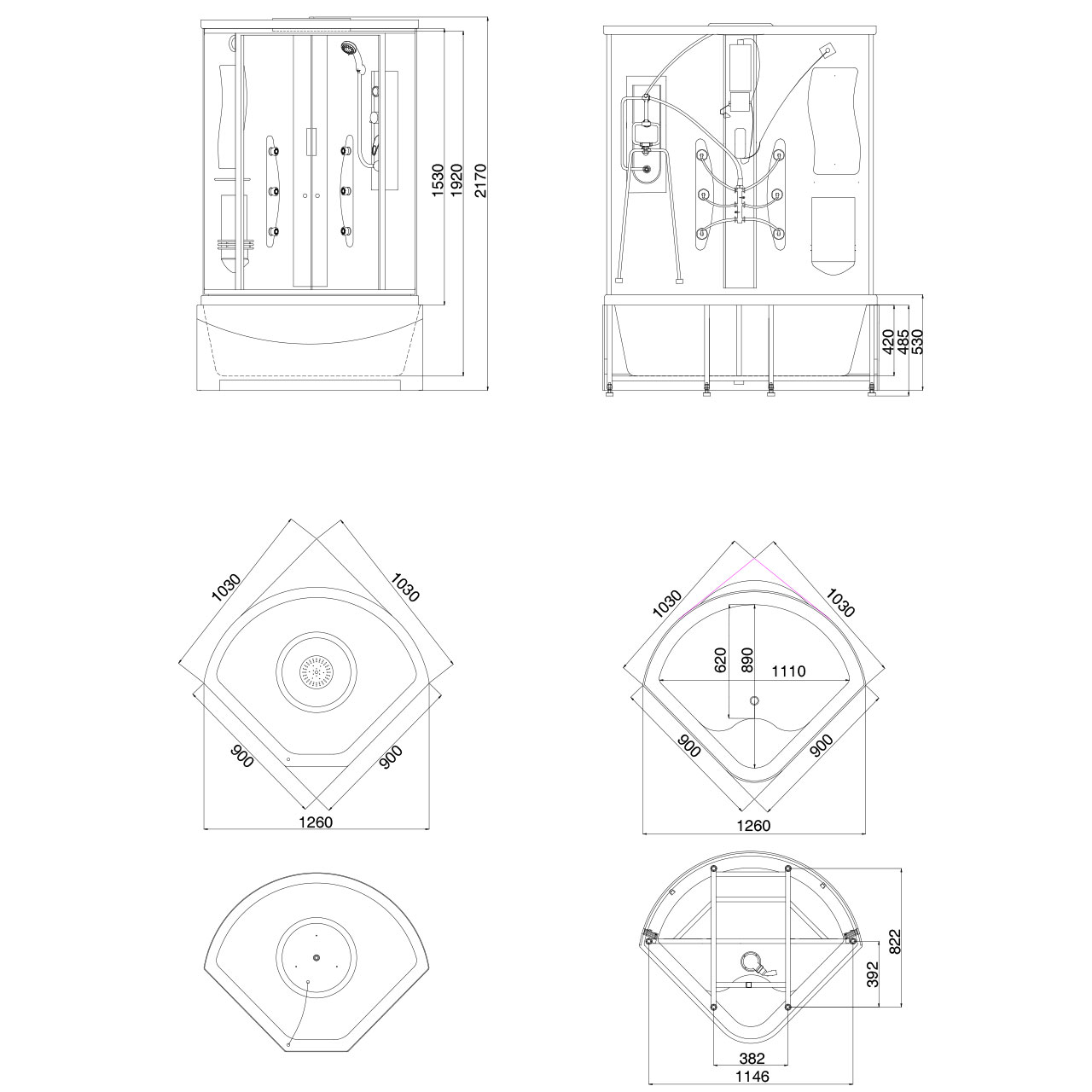 Arrow Duschkabin 6026 - 3