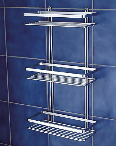 Wireshelf Satina rectangle 3-tier (chrome) - 2