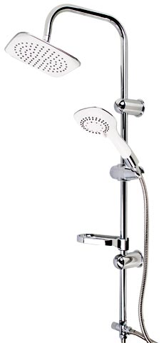 Dolphin takduschset krom/vit