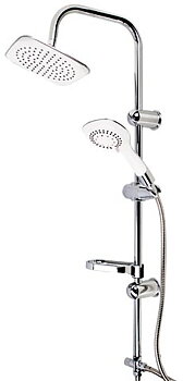Dolphin takduschset krom/vit