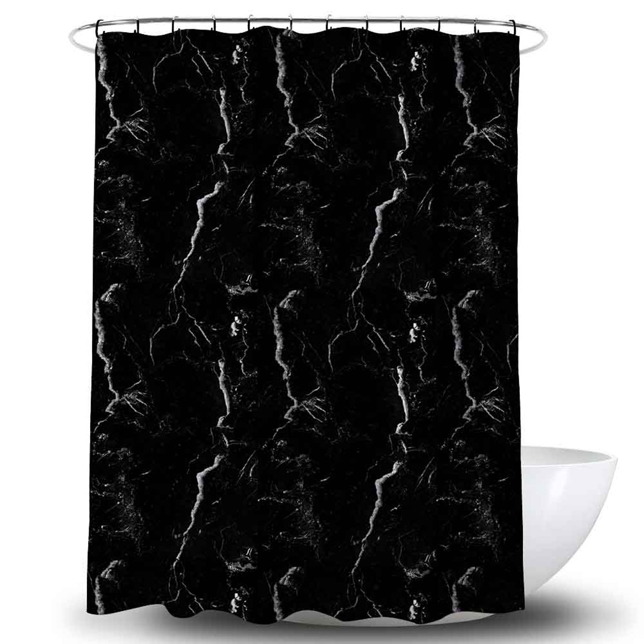 Duschy Shower curtain Marble Black - 2