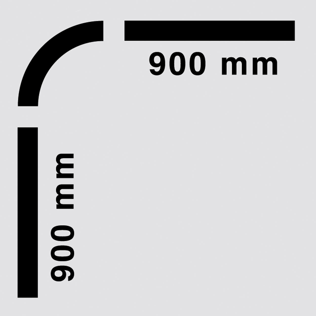 Curtain Rail 90-angle ø22mm (black) - 4