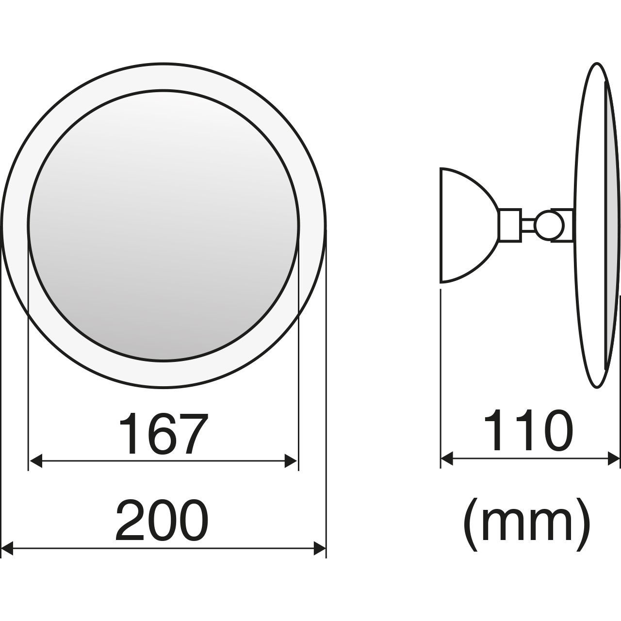 Makeup mirror with LED light (5x magnification) - 5