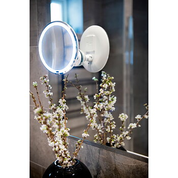 Makeup mirror with LED light (5x magnification)