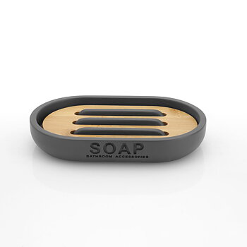 Nature grey soap dish
