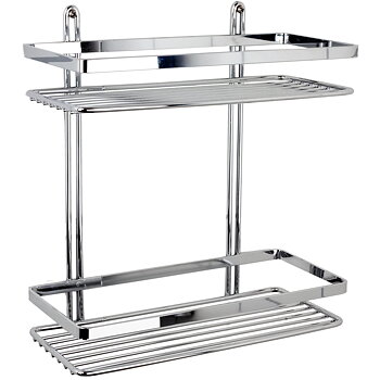 Wireshelf Satina rectangle 2-tier (chrome)