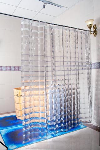 Duschy Shower curtain 3D squares (10x10cm)