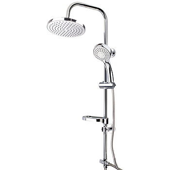 Flipper takduschset vit/krom