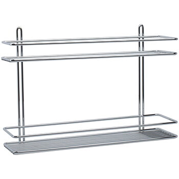 Wire shelf rectangular 2-tier (chrome)