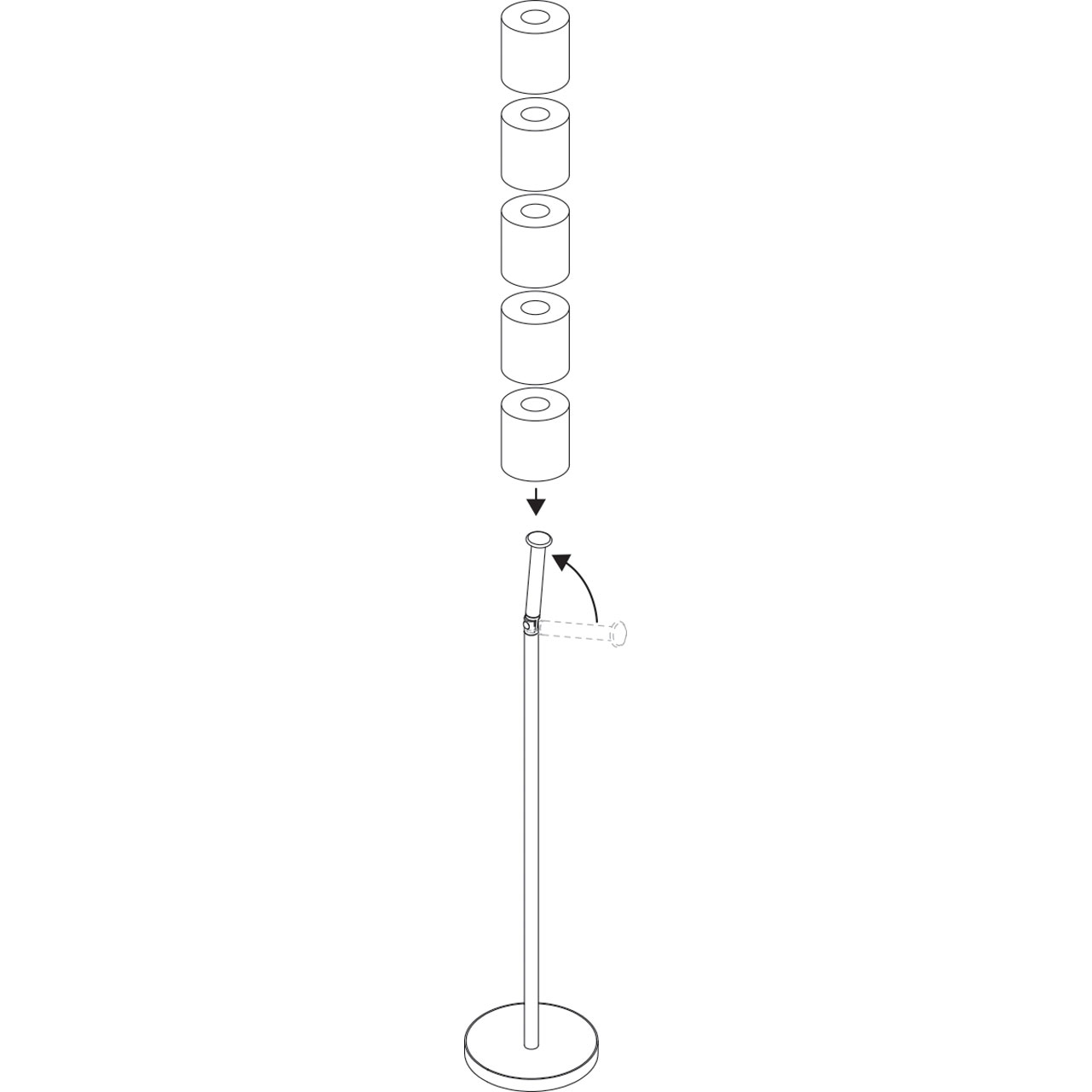 Toilet paper holder (matt black) - 2