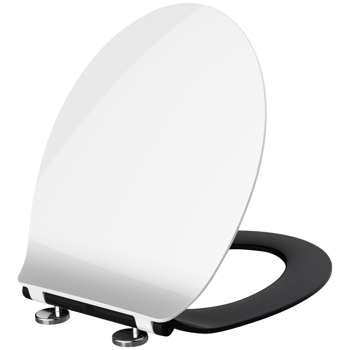 Black slow store close toilet seat