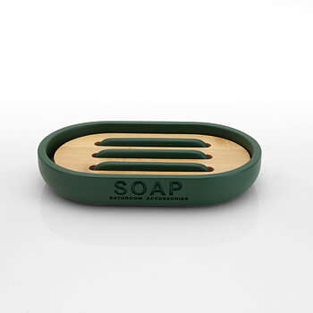 Nature dark green soap dish