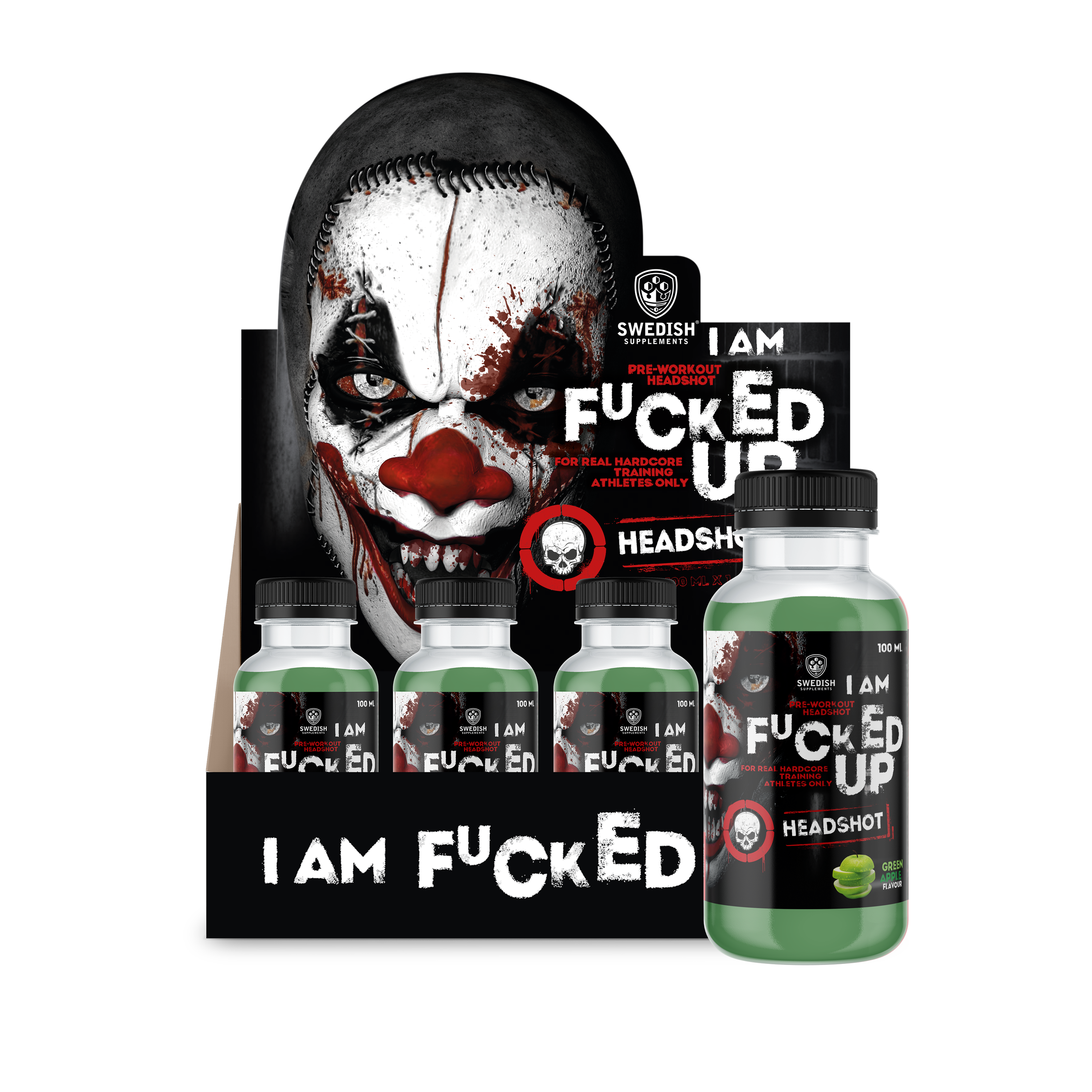 Fucked Up Headshot - 16x100ml - Green Apple 