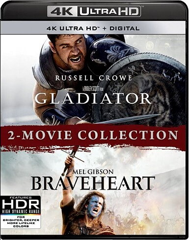 Gladiator / Braveheart (BLU-RAY 4K ULTRA HD + BLU-RAY)