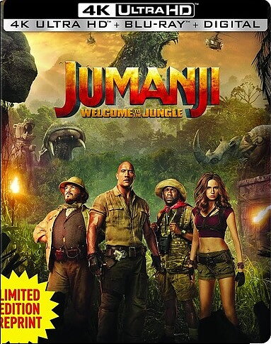Jumanji: Welcome To The Jungle - Limited Edition Steelbook (BLU-RAY 4K ULTRA HD + BLU-RAY)