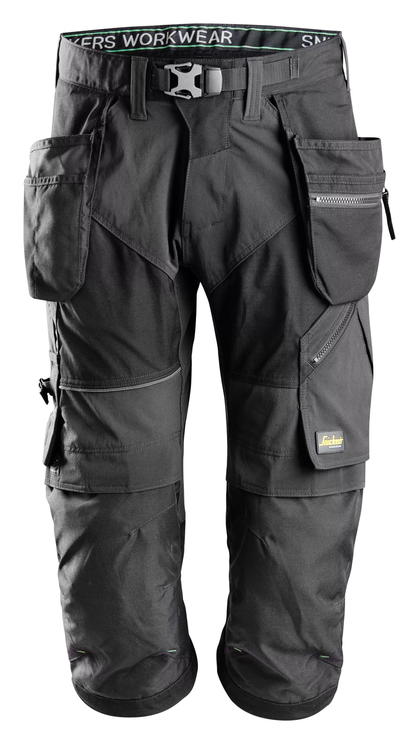 Snickers Workwear – FlexiWork, Piratbyxor+ med hölsterfickor