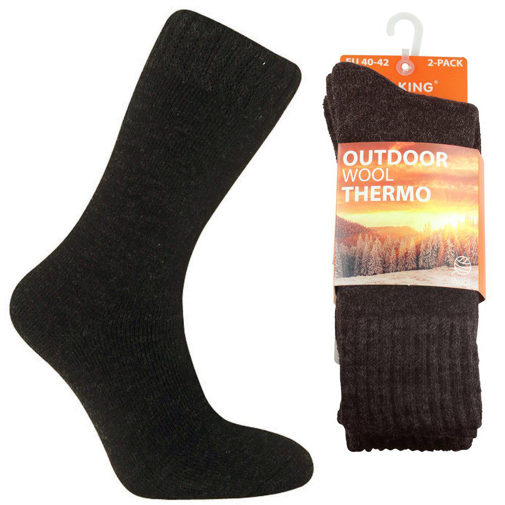 Ullthermostrumpa med spandex 2-pack W