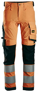Snickers Workwear – High-Vis, Varselbyxor med stretch, klass 2