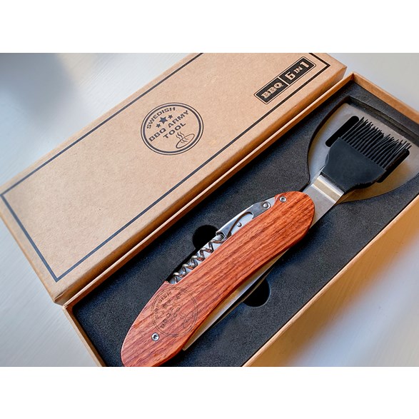 Logic Homes BBQ multi verktyg 6 funktioner. Presentask
