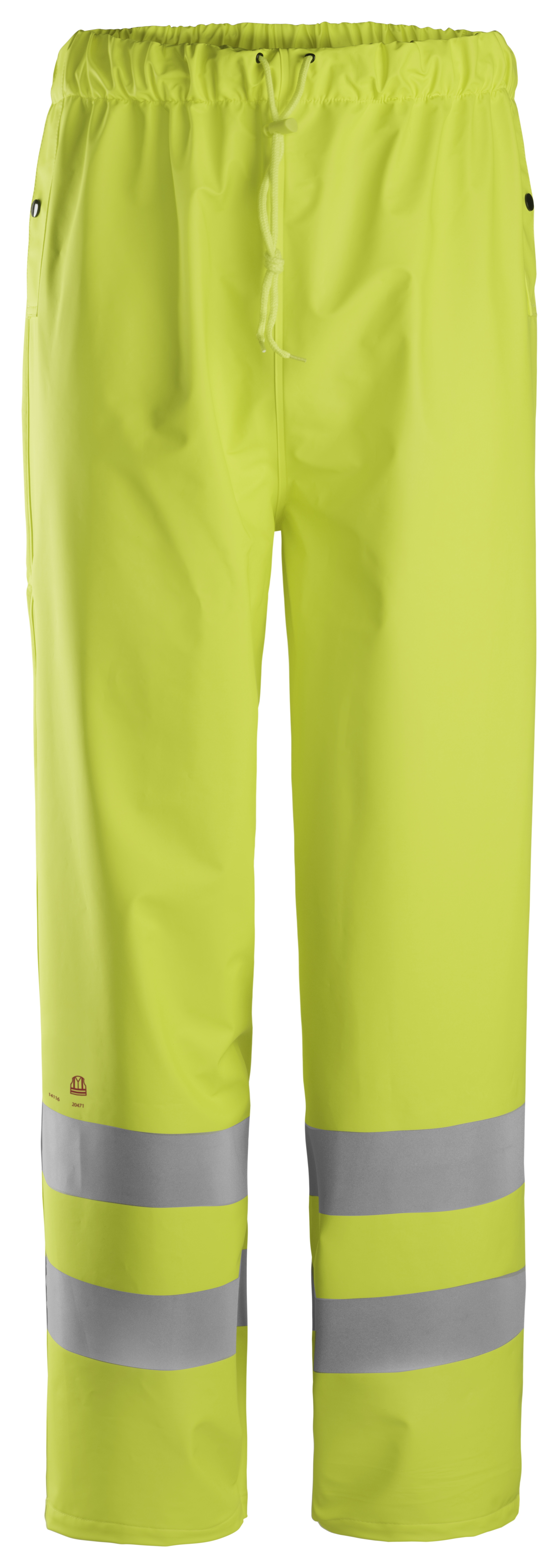 Snickers Workwear – ProtecWork, regnbyxa PU, varselplagg klass 2