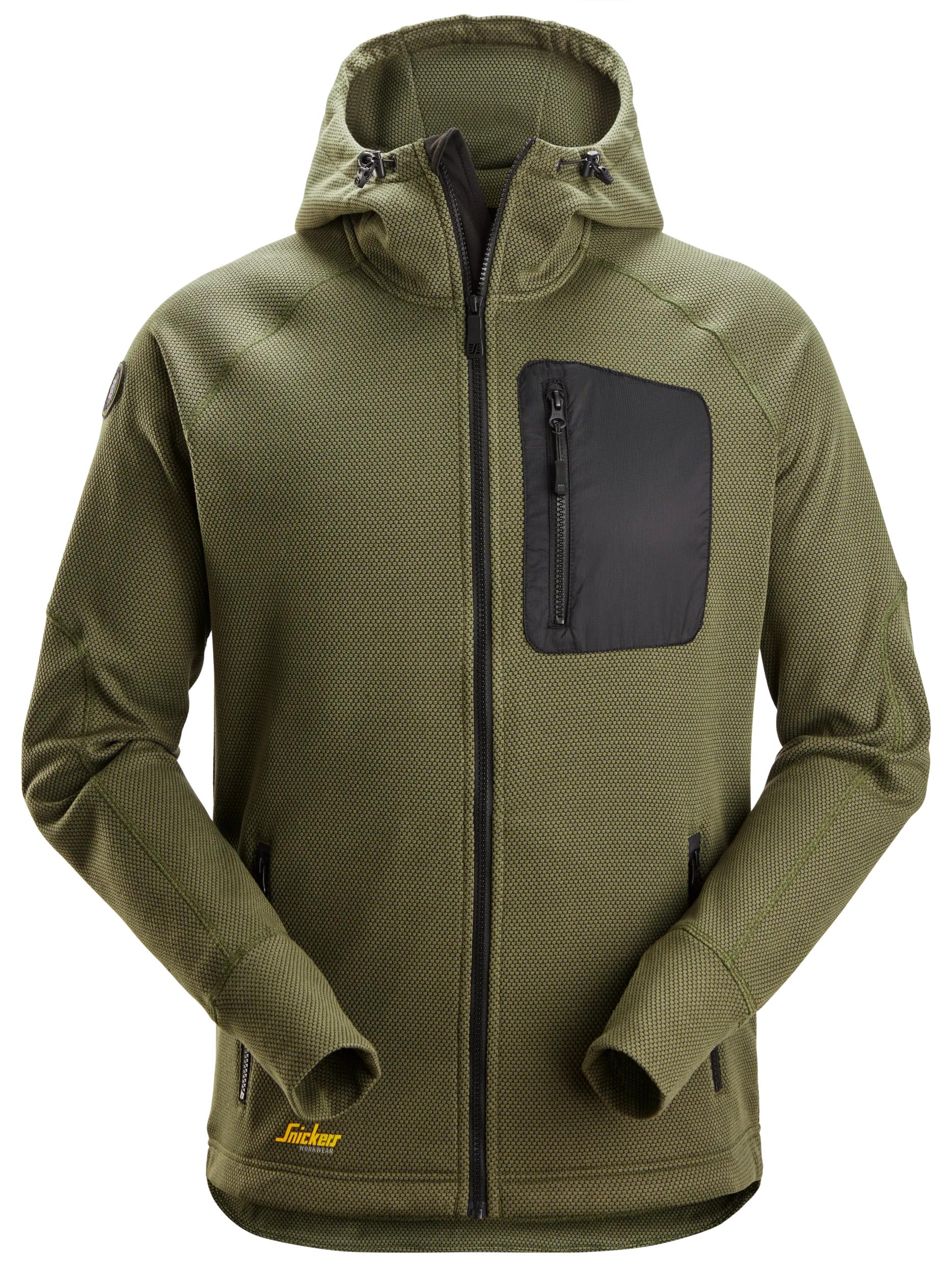Snickers Workwear – FlexiWork, Huvtröja i fleece med hellång dragkedja - 3