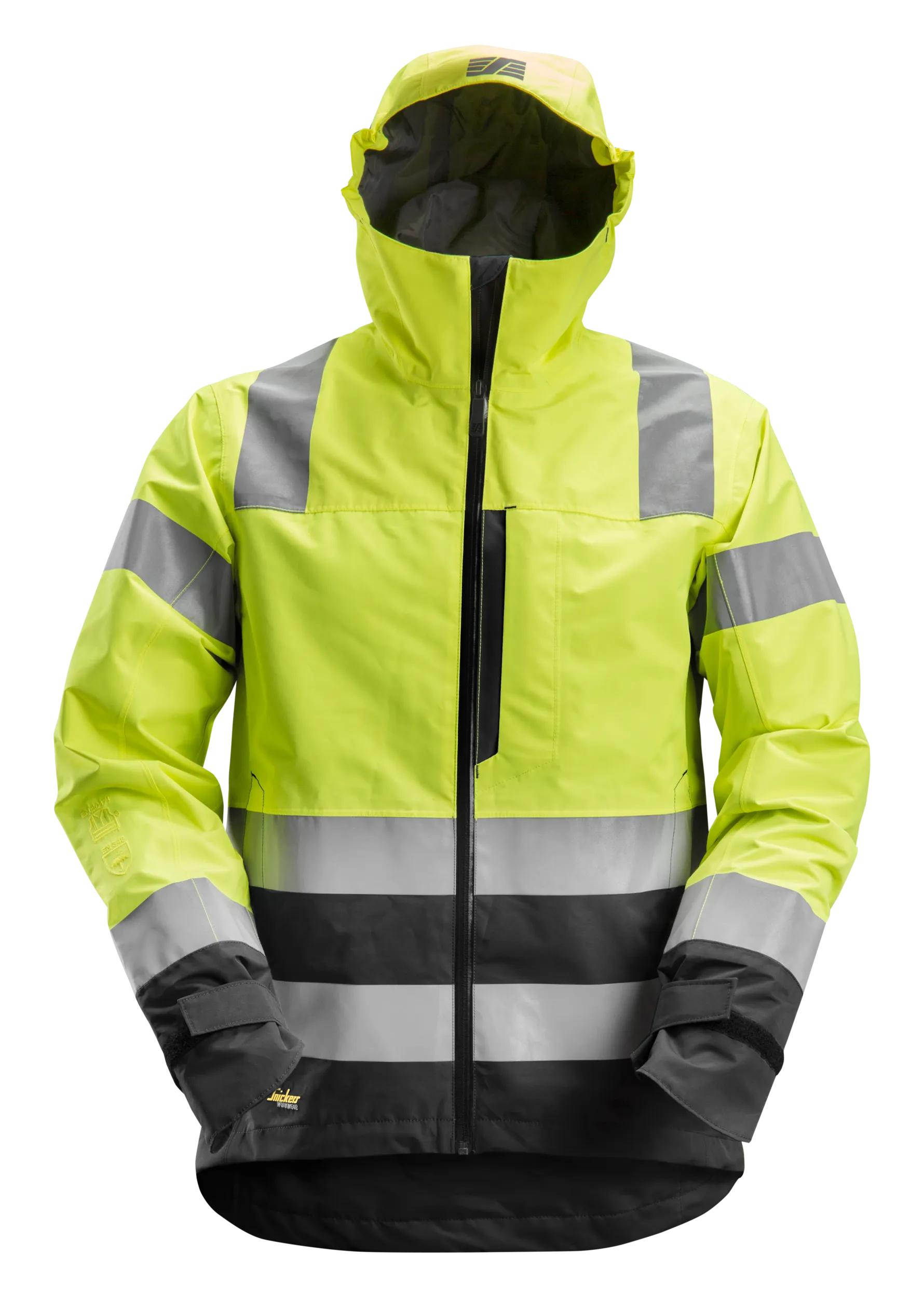 Snickers Workwear – High-Vis, Vattentät varselskaljacka, klass 3