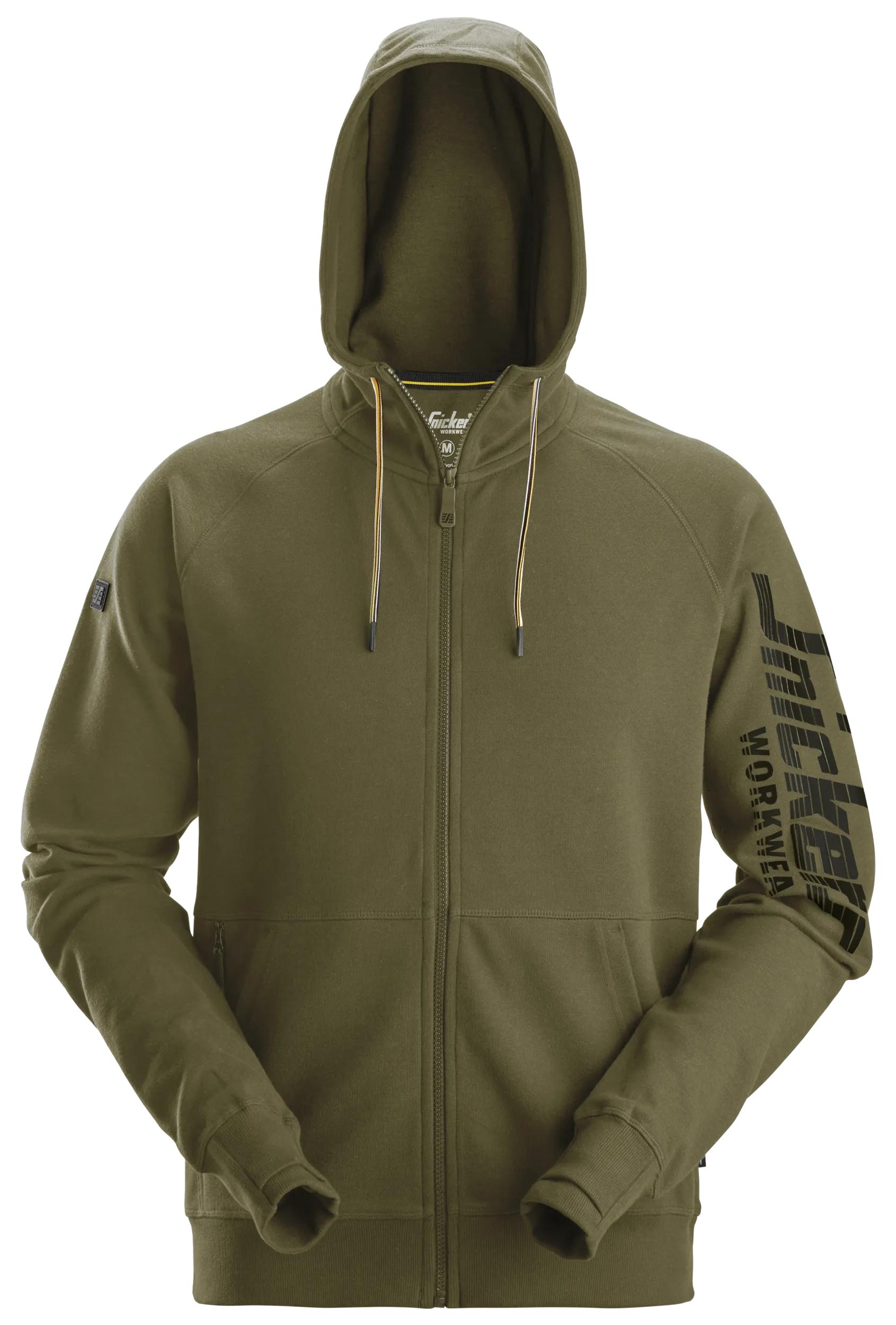 Snickers Workwear – Huvtröja med logo och hellång dragkedja - 3
