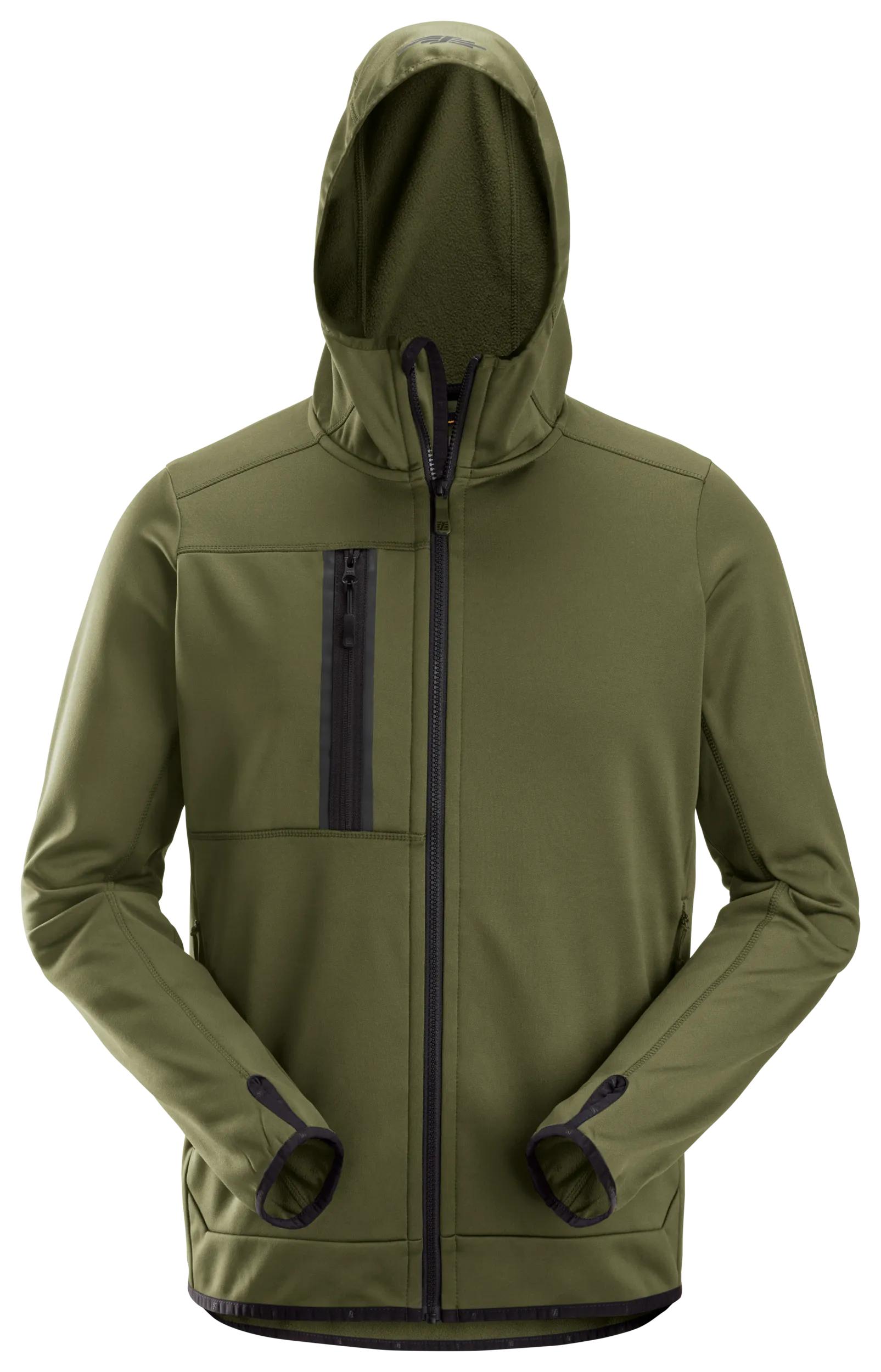 Snickers Workwear – AllroundWork, Huvtröja i fleece med hellång dragkedja - 2