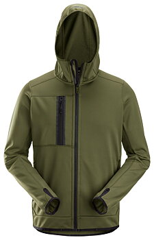 Snickers Workwear – AllroundWork, Huvtröja i fleece med hellång dragkedja