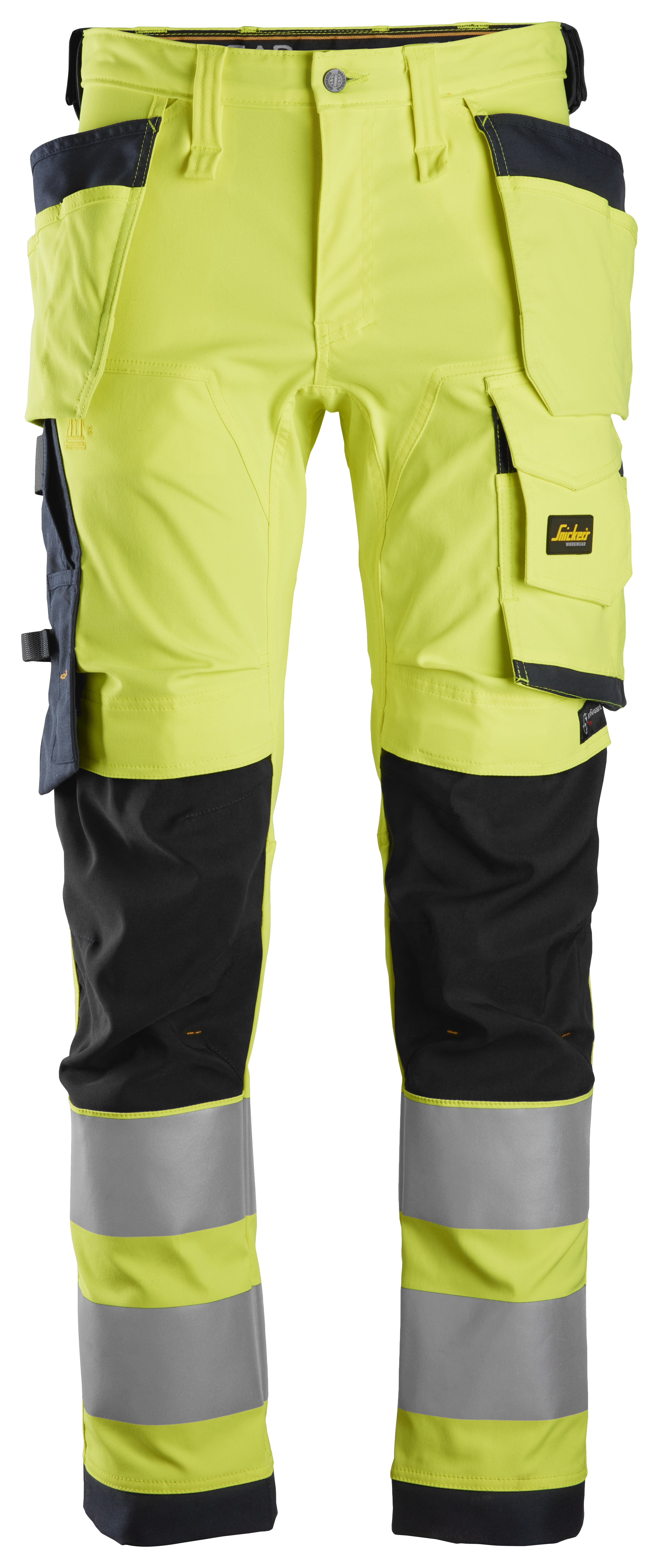 Snickers Workwear – High-Vis, Varselbyxor med stretch och hölsterfickor, klass 2 - 8