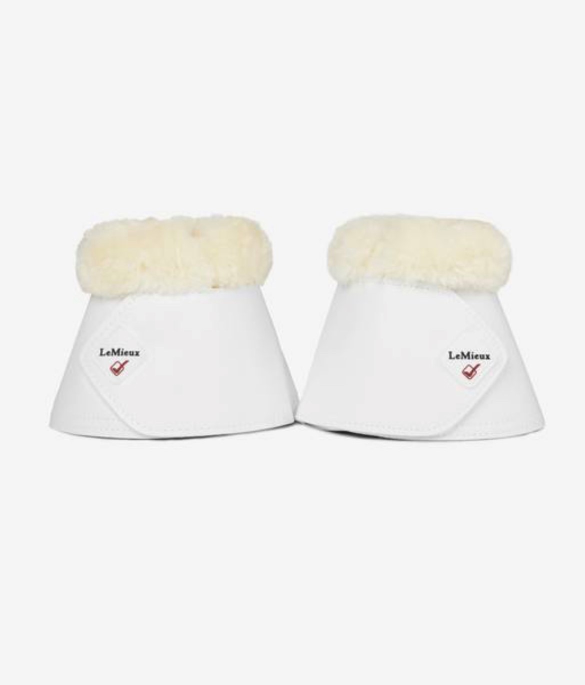 Le Mieux boots WrapRound med fluff vit