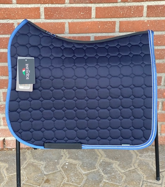 Equiline Octagon kb,  bling, 1 fläta marint med ljusblått