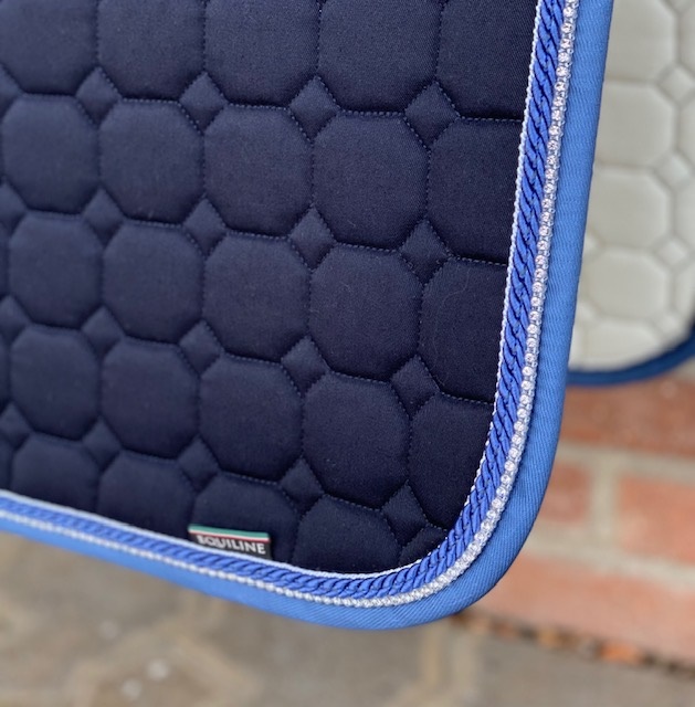 Equiline Octagon kb,  bling, 1 fläta marint med ljusblått - 2