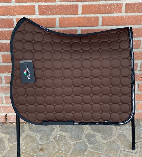 Equiline Octagon kb,  bling, 1 fläta brunt med svart