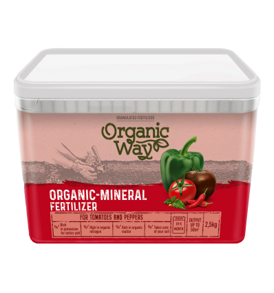Tomat & Paprika-gödsel 2,5Kg 4-3-8  Organic Way