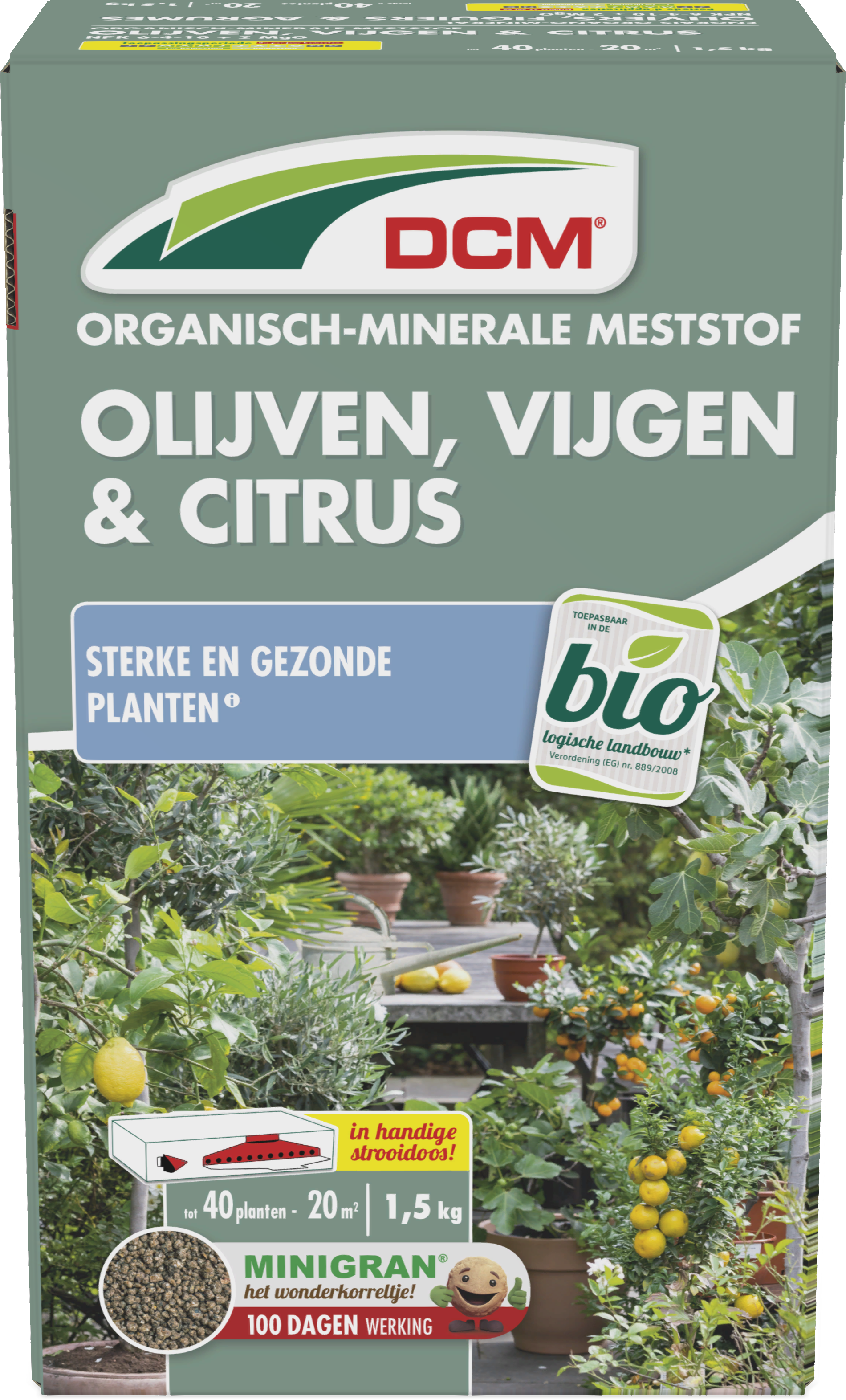 DCM Gödsel för Oliv, Fikon och Citrusträd  NPK 6-4-10 + Mg  med bacillus